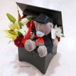 Graduation Bear & Blooms 2