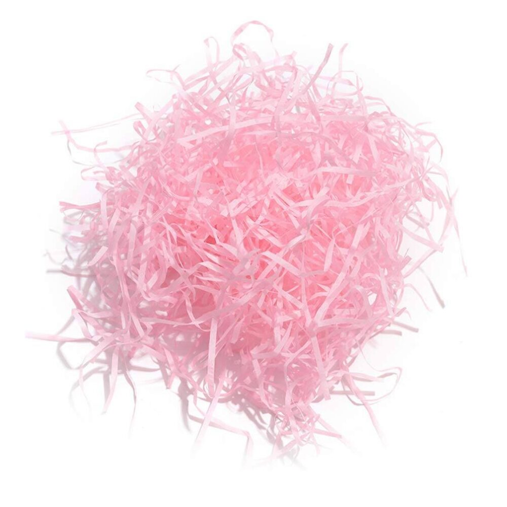 pink shredded paper