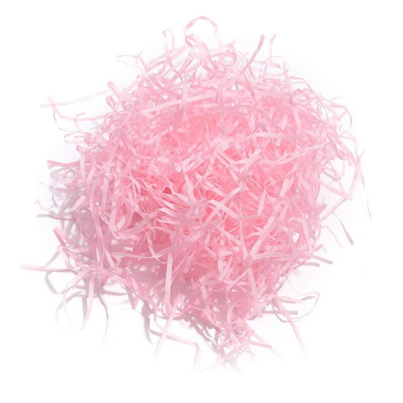 pink shredded paper