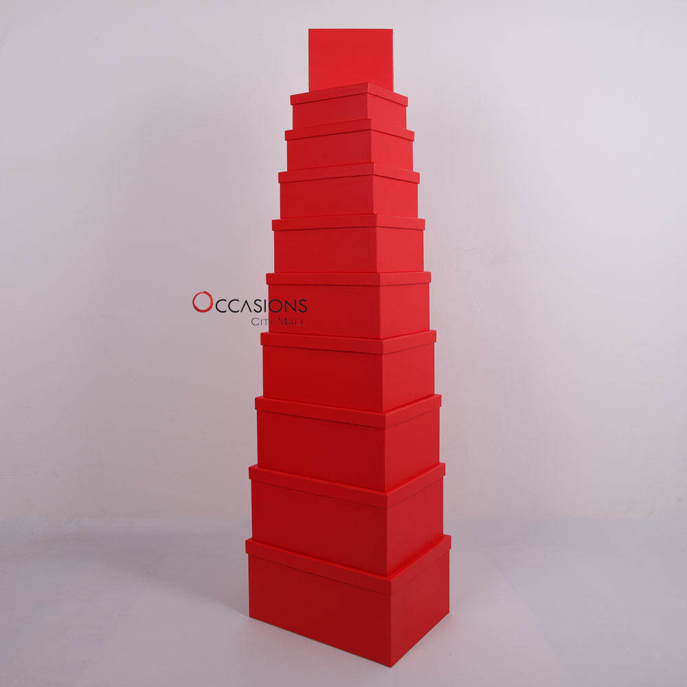 10pc Red Carton Box