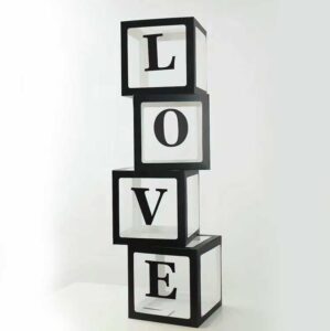 Black Love Balloon Boxes