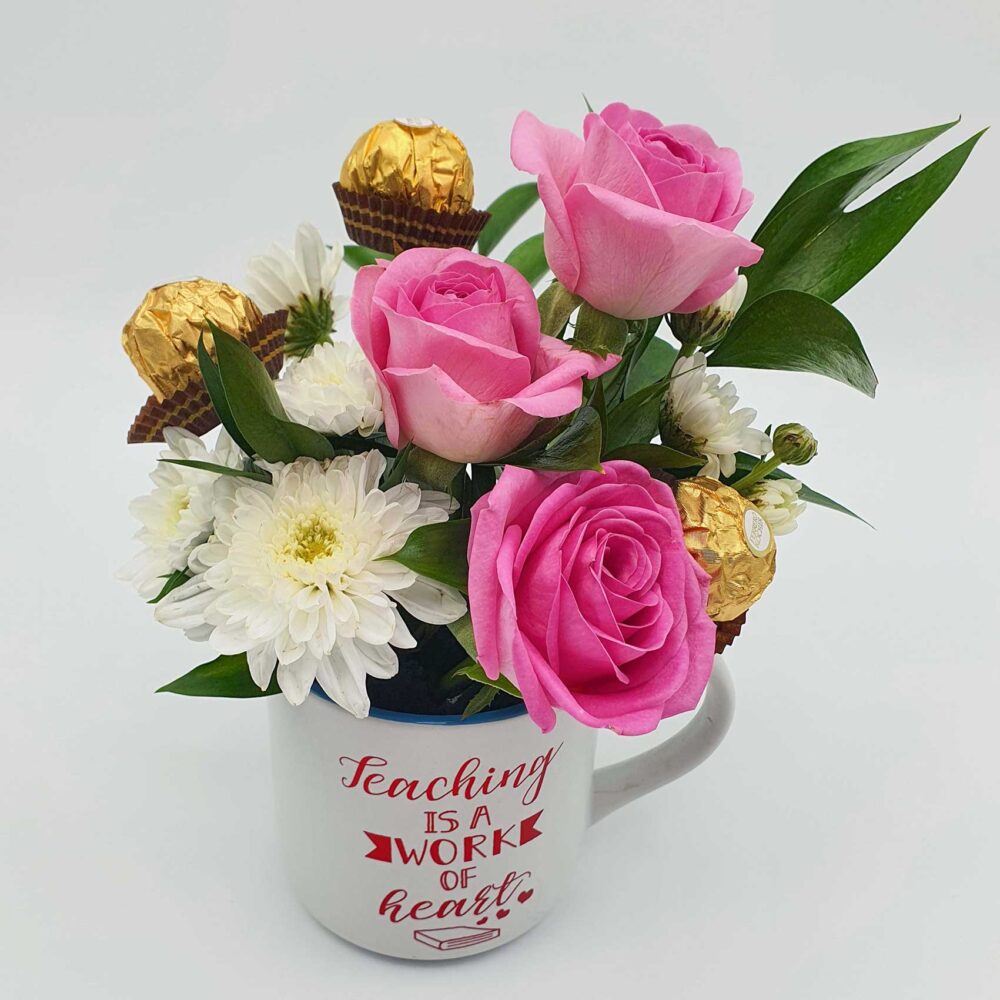 Teacher flower mug