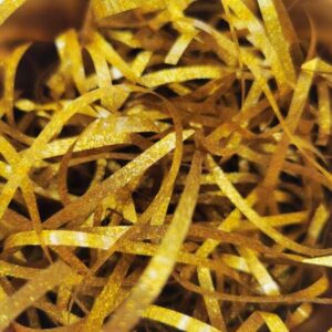gold shredded paper