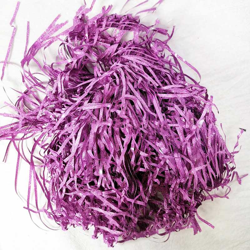 purple shredded paper