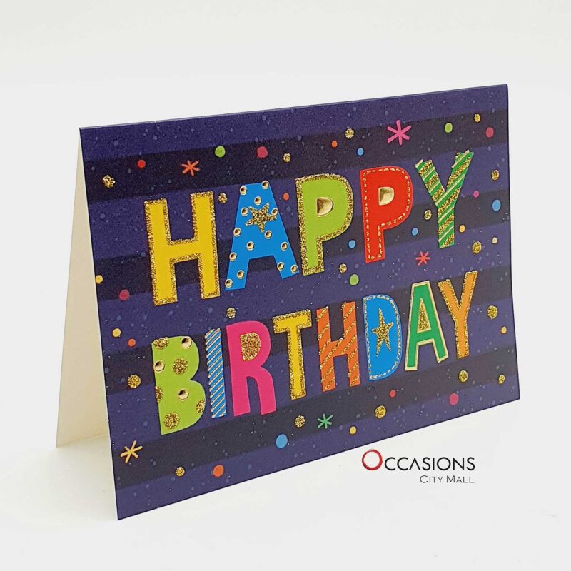 Happy Birthday Glitter greeting cards delivery in Amman, order now