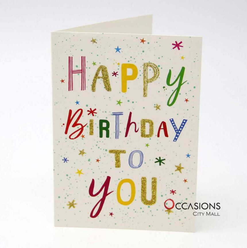 Glitter Birthday greeting cards delivery in Amman Jordan