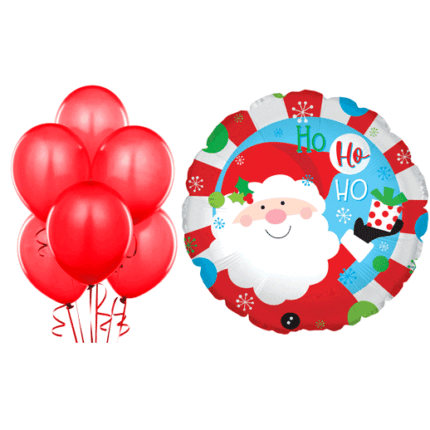 Ho-Ho-Ho-Santa-Foil-balloons-bundle-online-gift-delivery-amman