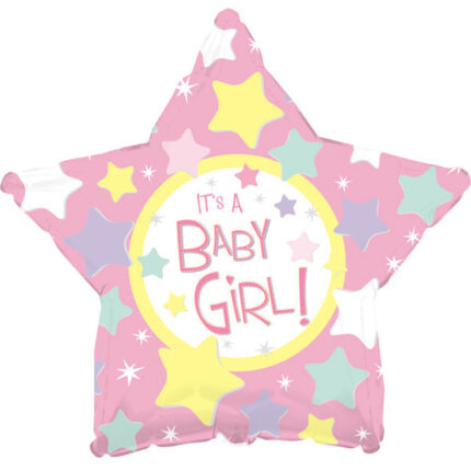 18-inches-Its-a-Baby-Girl-Many-Stars-balloons-amman-jordan