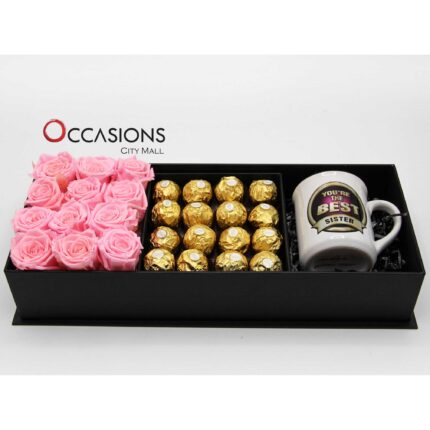 pink-roses-ferrero-chocolate-best-sister-mug-package-gift-delivery-amman