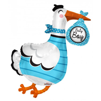 36-inch-Baby-Boy-Stork-Shape-Balloon-balloons-online-gifts-delivery-amman-jordan