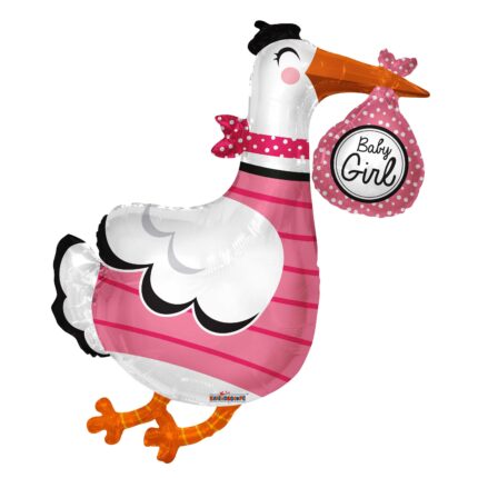 36-inch-Baby-Girl-Stork-Shape-Balloon-balloons-online-gifts-delivery-amman-jordan