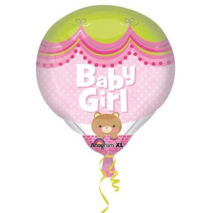 Baby-Girl-Pink-Hot-Air-SuperShape-Foil-Balloon-online-gift-shop-amman-delivery-jordan