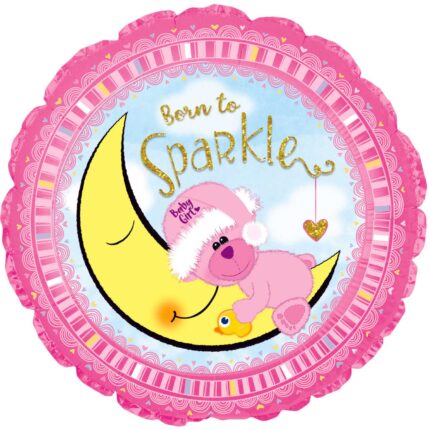 18-inches-Born-To-Sparkle-Baby-Girl-Foil-balloon-online-gifts-shop-delivery-amman-jordan