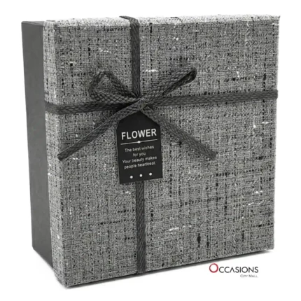 Fabric Square Box - Grey