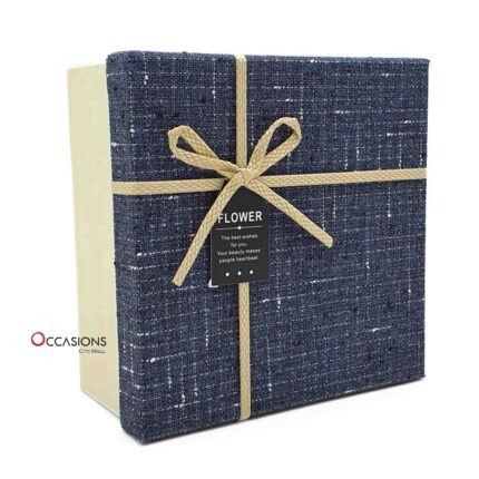 Fabric Square Box - Navy