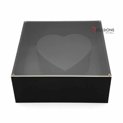 Heart Center Acrylic Box - Black