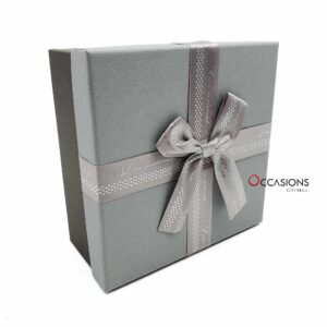 Grid Square Box - Grey