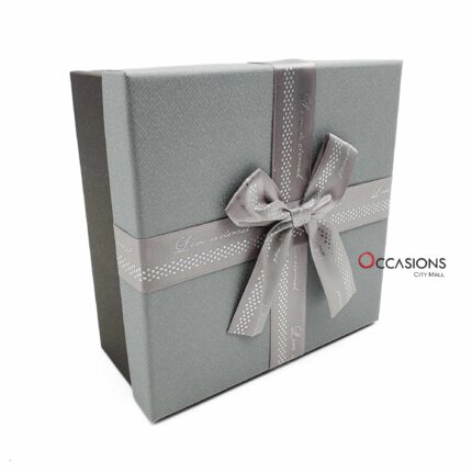 Grid Square Box - Silver