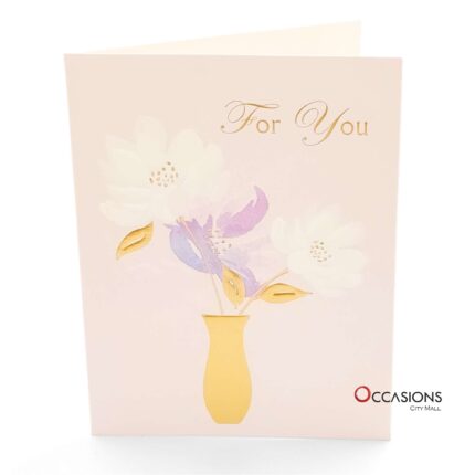 Just For You Flower Vase Card