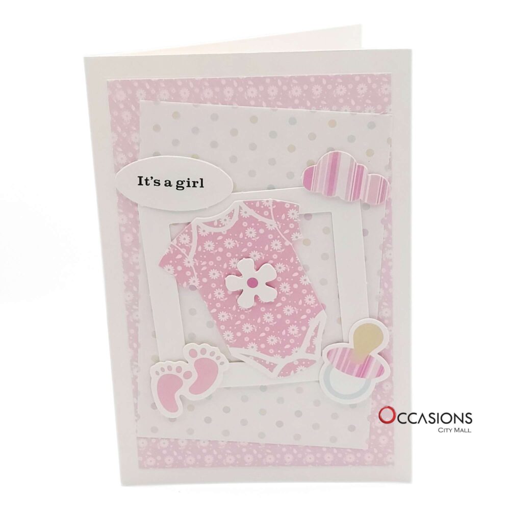 It's A Girl Welcoming Card