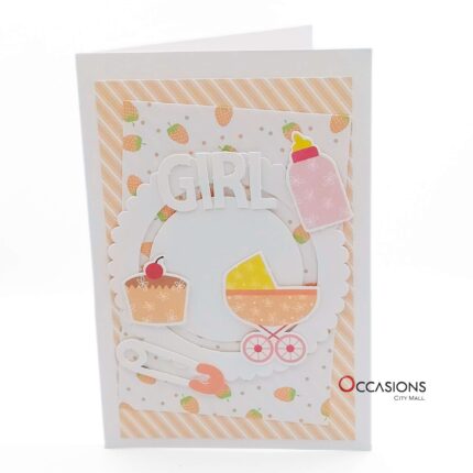 Baby Girl Stroller Card