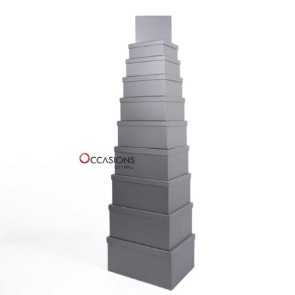 10pc Grey Carton Box