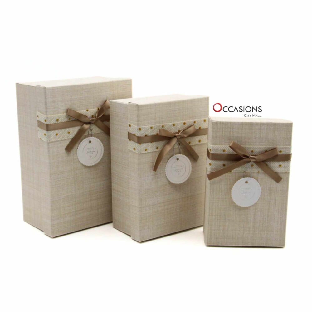 Gold Dots Box - Beige