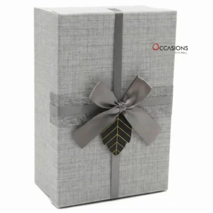 Rich Strip Rectangle Box - Grey