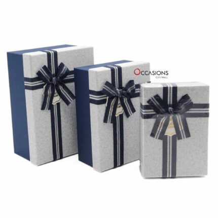 Fabric Ribbon Box - Blue