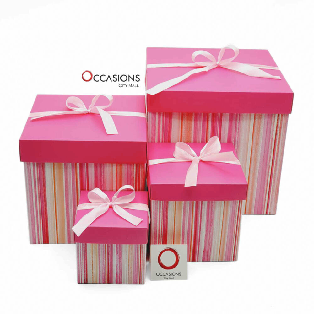 Glitter Carton Box - Pink