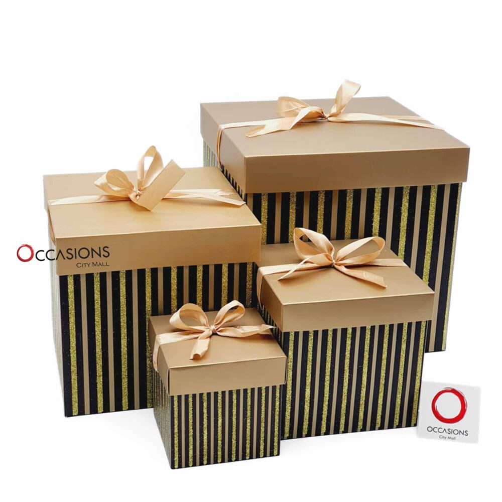 Glitter Gift Box - Gold