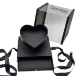 Heart With Drawer Box - Black
