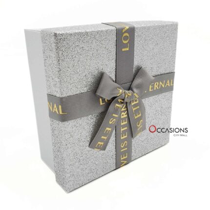 Love Is Eternal Glitter Box - Grey