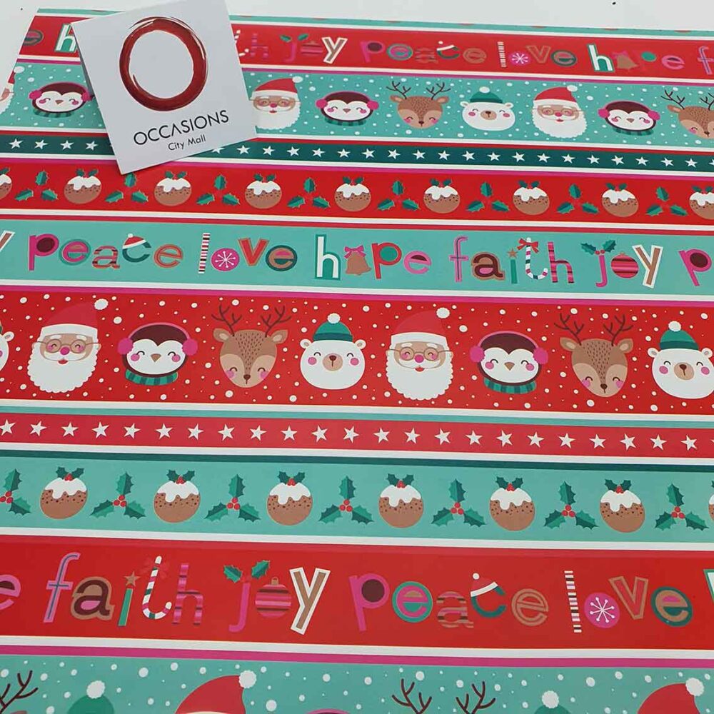 Peace & Love Holiday Wrapping Paper