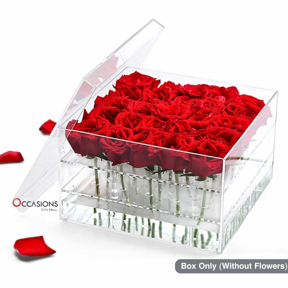 25 Roses Acrylic Box