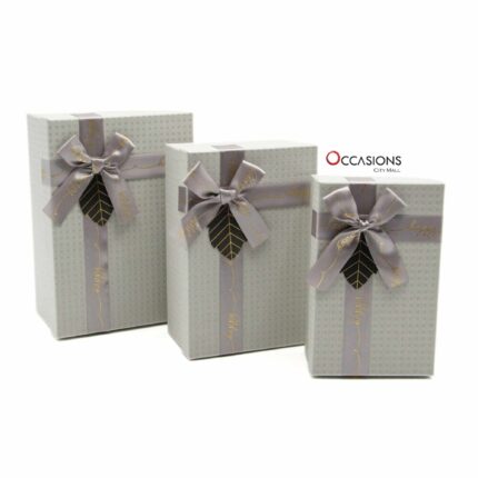 Happy Square Dots Box - Grey