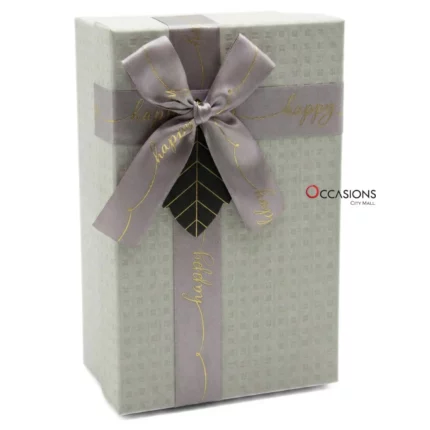 Happy Square Dots Box - Grey