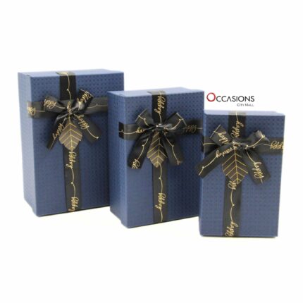 Happy Square Dots Box - Navy