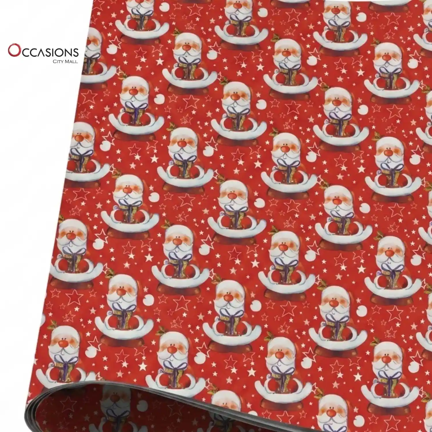Santa Stars Christmas Wrapping Paper Santa Stars Christmas Wrapping Paper