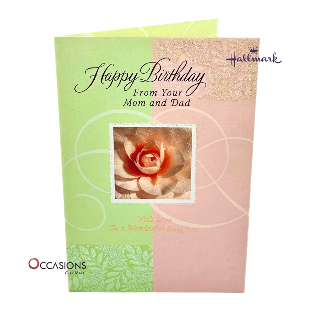 Daughter's Birthday Greeting Card From Parents Beautiful Hallmark Daughter Birthday Greeting Card Order Online with Same Day Delivery in Amman Celebrate your daughter’s special day with this beautiful Hallmark greeting card. Designed with love from Mom and Dad, it captures the deep bond and endless pride you feel. Perfect for those who want to express their heartfelt emotions with elegance and warmth. Order online from the best gift shop in Amman. We offer same day delivery and greeting cards delivery across Jordan. Shop Hallmark greeting cards and order greeting cards online in Amman Jordan today!