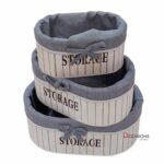 Storage Oval Wood Box