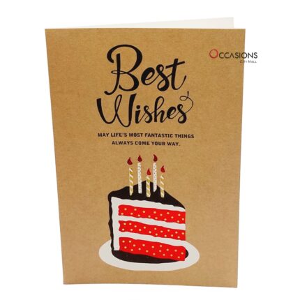 Cake Slice - Best Wishes Card