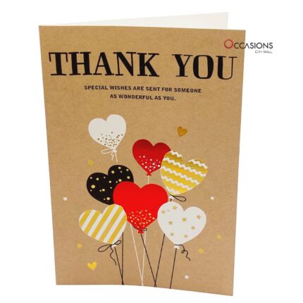 Heart Balloons - Thank You Card