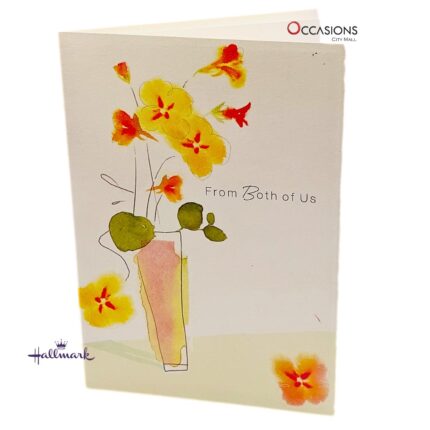 Beautiful Anniversary Card For A Special Couple  "Both Of You" Anniversary Greeting Card  Elegant Hallmark Anniversary Card Features Delicate Watercolor Flowers Order Greeting Cards Online in Amman Jordan This elegant Hallmark anniversary card features delicate watercolor flowers and a heartfelt message from both of you. It’s a perfect way to celebrate dreams, love, and memories. Available from the best gift shop in Amman with greeting cards delivery and same day delivery. Order online and make your anniversary wishes truly special.