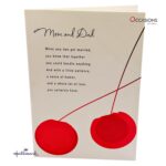 Special Mom & Dad Anniversary Greeting Card Cherry Hallmark Anniversary Greeting Card For Special Mom & Dad Greeting Cards Same Day Delivery in Amman Jordan This heartfelt Hallmark greeting card is perfect for celebrating your parents’ lasting love. With its sweet cherry design and thoughtful message, it honors the strength, patience, and love they’ve shared. Order online from the best gift shop in Amman and enjoy same day delivery of premium Hallmark greeting cards. Perfect for greeting cards delivery in Amman Jordan.