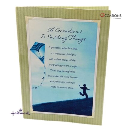Sentimental Grandson Birthday Greeting Card Touching Hallmark Grandson Birthday Greeting Card Order Online with Same Day Delivery in Amman This heartfelt Hallmark card is perfect for a grandson who brings joy, energy, and pride. With a touching message and elegant design, it's ideal for sharing love on his special day. Order online from the best gift shop in Amman and enjoy same day delivery with professional greeting cards delivery for every occasion.