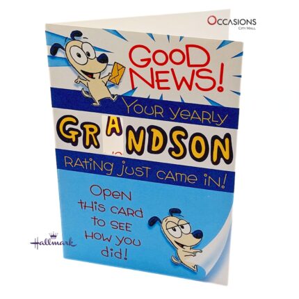 Best Grandson Birthday Greeting Card Humorous Hallmark Grandson Birthday Greeting Card Order Online with Same Day Delivery in Amman Make him smile with this funny Hallmark Grandson Birthday card! Featuring a playful "A+++" rating and cheerful dog character, it’s a lighthearted way to show love and pride. Order online now from the best gift shop in Amman with greeting cards delivery and same day delivery in Amman, Jordan.