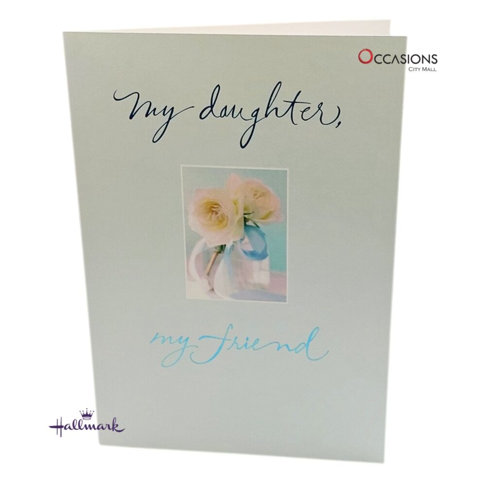 "Daughter & Friend" Birthday Greeting Card Soft-Colored Hallmark Birthday Greeting Card For Daughter Order Online with Same Day Delivery in Amman This Hallmark birthday card is perfect for a daughter who’s also your best friend. With soft colors and heartfelt words, it expresses love, pride, and deep connection. Order online today from the best gift shop in Amman. We offer greeting cards delivery with same day delivery across Jordan.