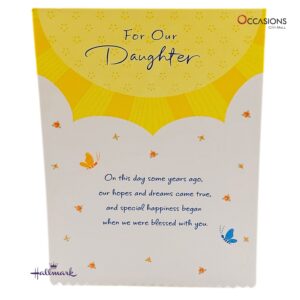 Sun & Butterflies Daughter Birthday Card Sunshine Hallmark Birthday Greeting Card For Daughter Order Online with Same Day Delivery in Amman This Hallmark birthday card for daughters brings warmth and joy with its bright yellow design and sweet message. A beautiful way to say how much she's loved. Order online with greeting cards delivery and enjoy same day delivery from the best gift shop in Amman. Ideal for a memorable daughter’s birthday.