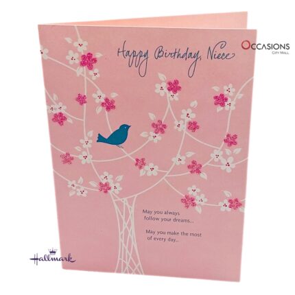 Shiny Niece's Birthday Greeting Card Beautiful Hallmark Niece's Birthday Greeting Card Order Online with Same Day Delivery in Amman Bring a smile to your niece’s face with this beautiful Hallmark birthday card. Featuring sweet flowers and a cute blue bird design, it’s perfect for sending love and warm wishes. Order online for same day delivery from the best gift shop in Amman. Our greeting cards delivery service makes it easy to surprise her with the finest Hallmark greeting cards. Trust us for the best gifts when you order greeting cards online in Amman Jordan.